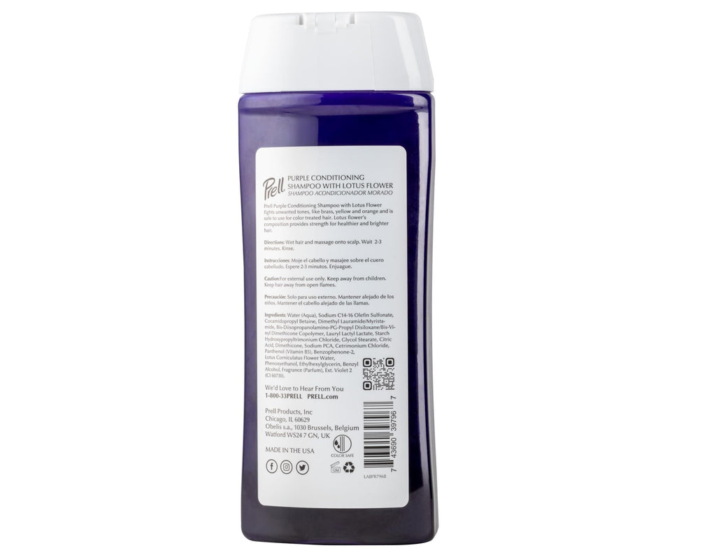 Prell Lotus Flower Purple Color-Safe Strengthening Shampoo – 2-Pack, 13.5 fl oz Each