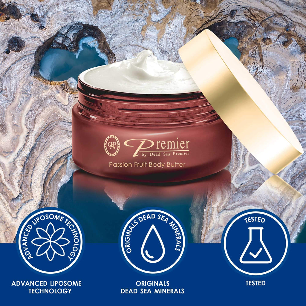 Premier Dead Sea Aromatic Body Butter – Passion Fruit Hydrating Shea Cream (5.95 Fl oz)