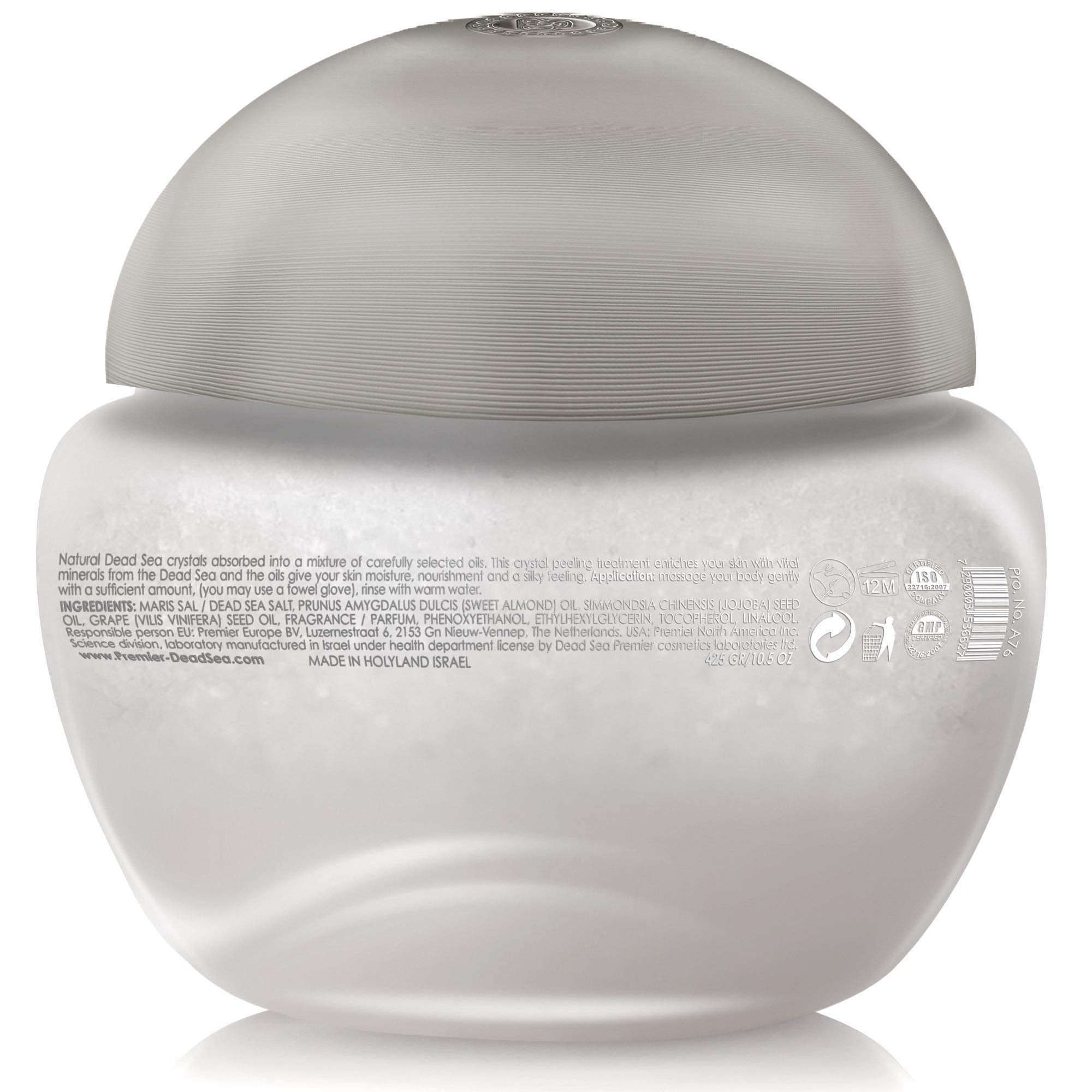 Premier Dead Sea Aromatic Salt Scrub – Breeze Scent (10.05 fl oz) | Exfoliating Body Polish