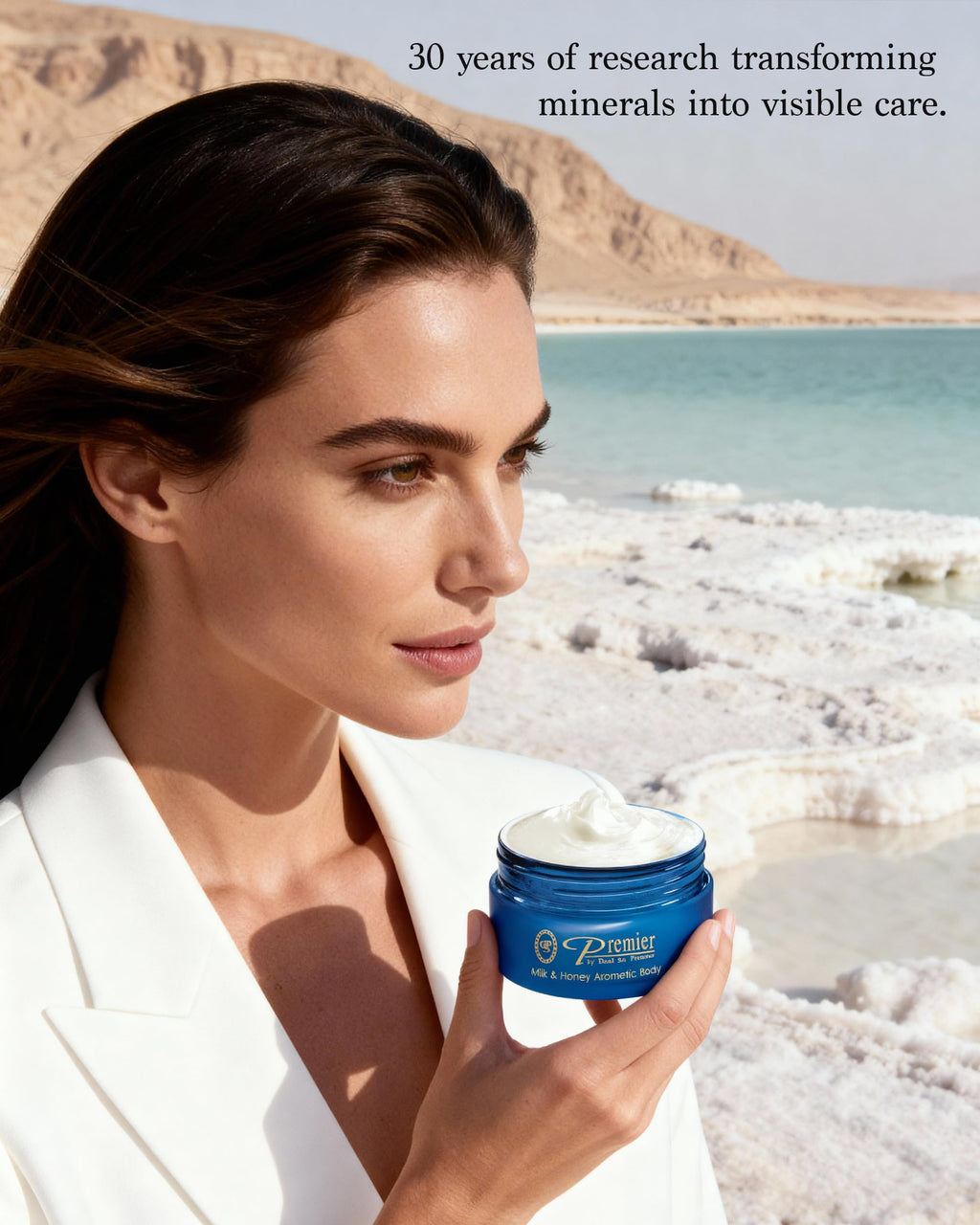Premier Dead Sea Body Butter – Milk & Honey, Shea Moisturizer for Dry Skin, 5.95 fl oz