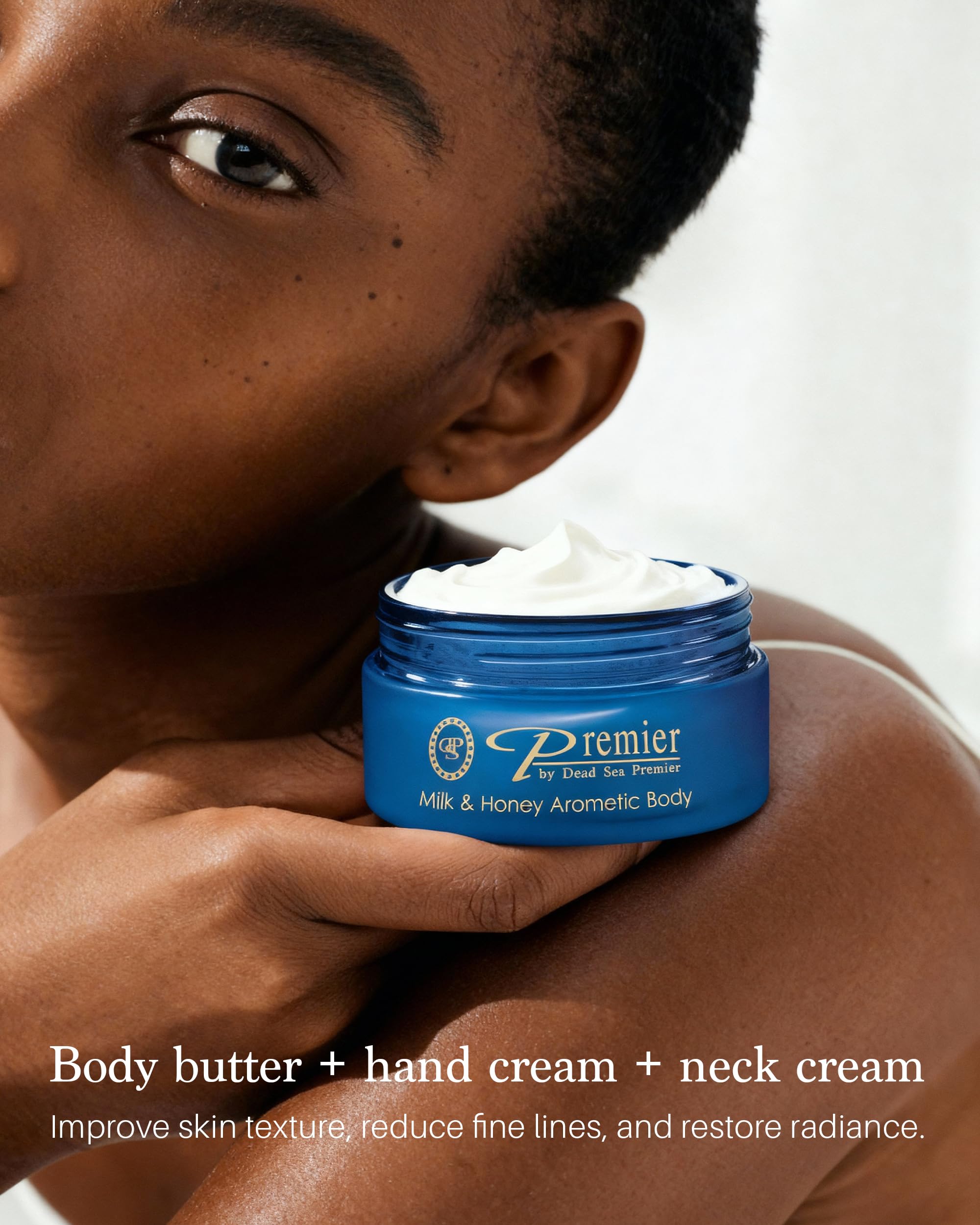 Premier Dead Sea Body Butter – Milk & Honey, Shea Moisturizer for Dry Skin, 5.95 fl oz