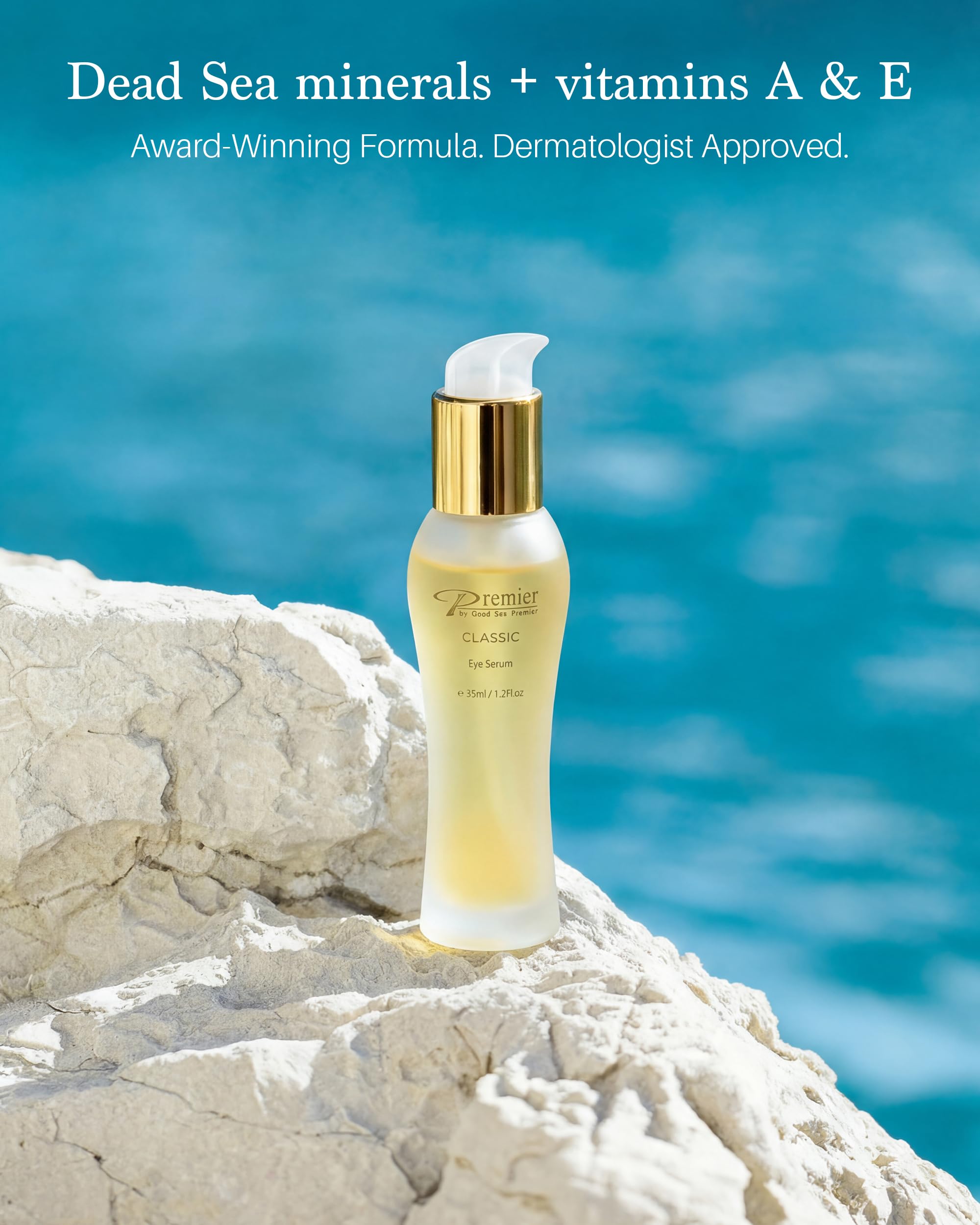 Premier Dead Sea Classic Eye Serum – Hypoallergenic, Age-Defying, Reduces Wrinkles & Dark Circles (1.2 fl oz)