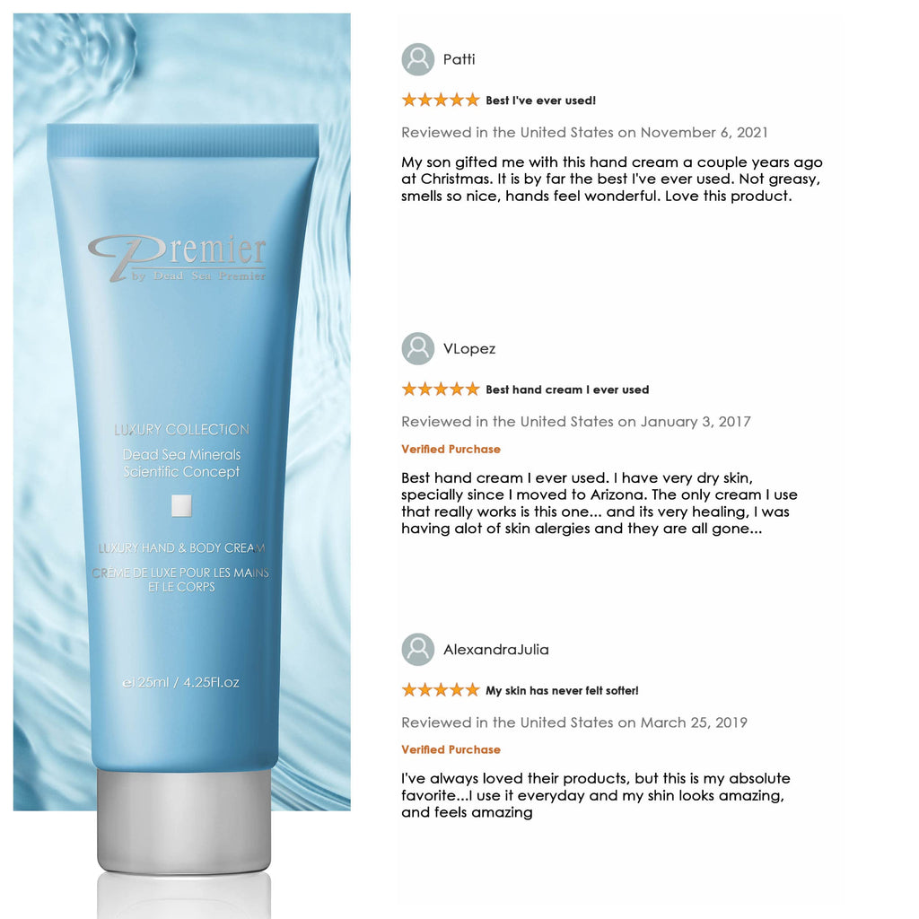 Premier Dead Sea Luxury Hand & Body Cream – Hydrating & Fast-Absorbing
