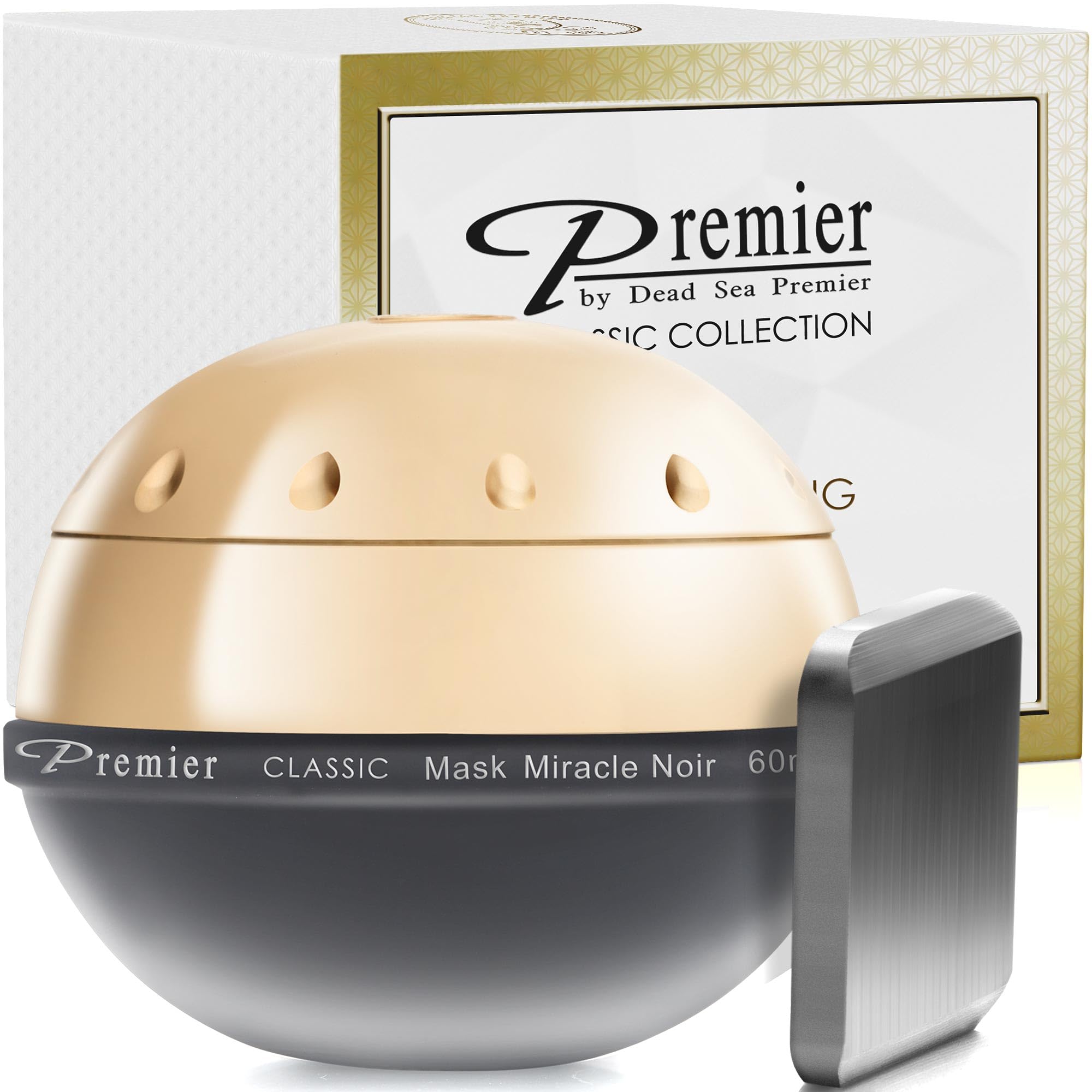Premier Dead Sea Miracle Noir Mask – 5-in-1 Anti-Aging, Detoxifying, Hydrating, Exfoliating Facial, 2.4 Fl oz