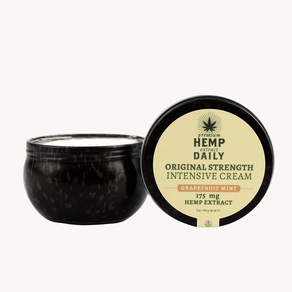 Premium Hemp Daily Intensive Cream – Hemp Cream with Essential Oils | Vegan, Organic, Grapefruit Mint | 5.0 oz