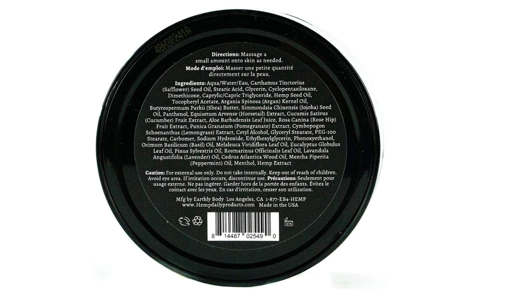 Premium Hemp Extract Daily Intensive Cream – Topical Rub for Joints | 1.7 oz