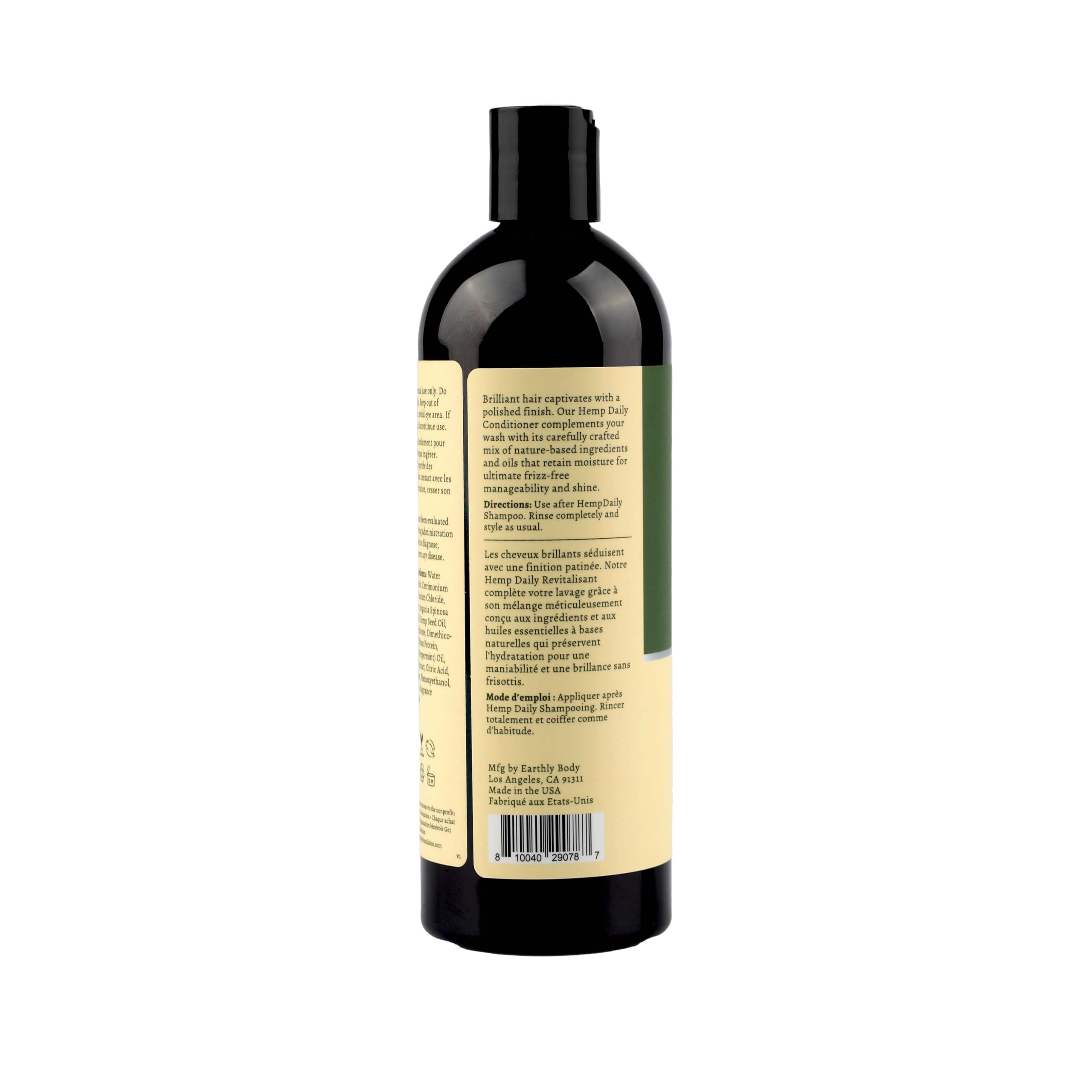 Premium Hemp Extract Daily Hemp Daily Shampoo – Hemp, Argan & Essential Oils, THC-Free | 16 fl oz