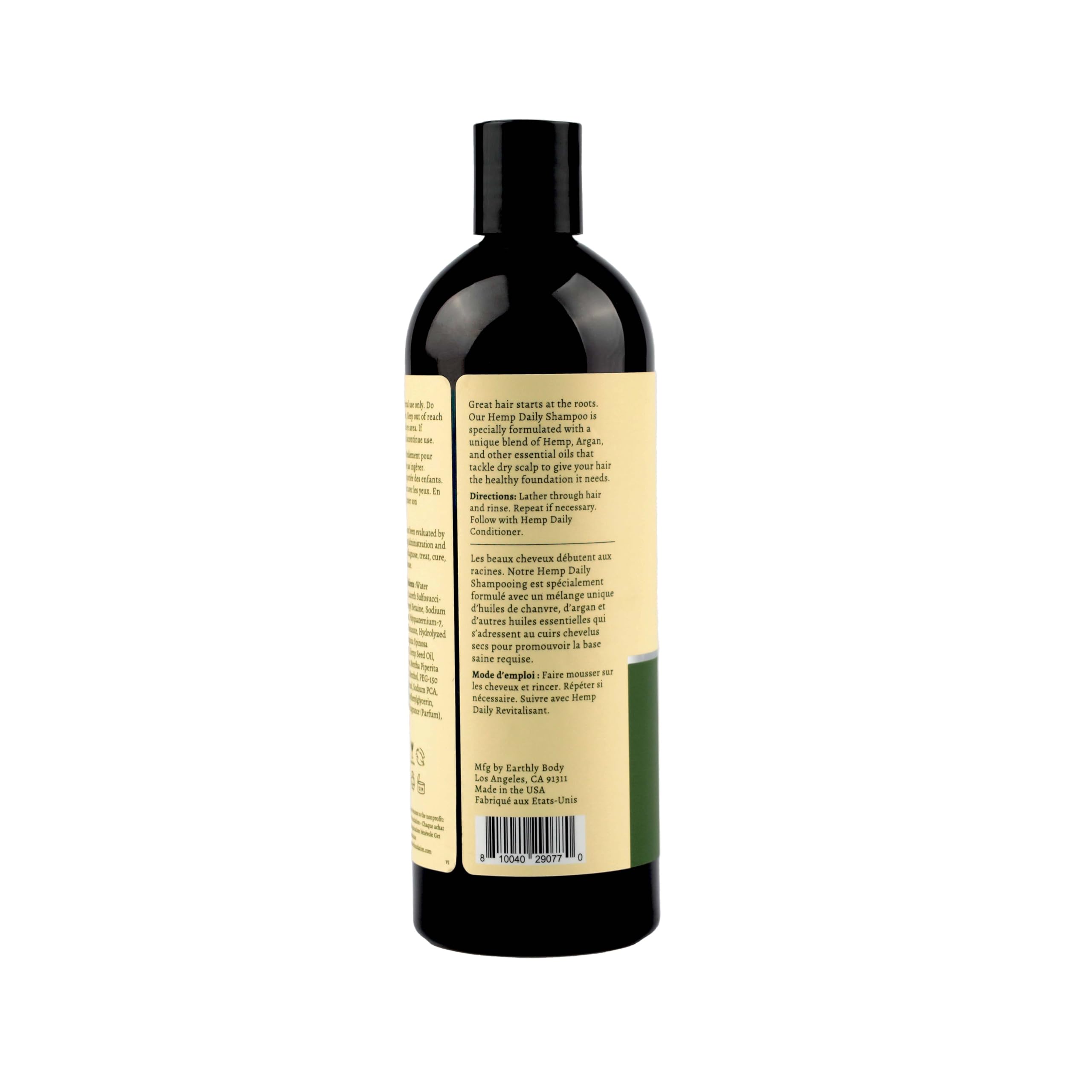 Premium Hemp Extract Daily Hemp Daily Shampoo – Hemp, Argan & Essential Oils, THC-Free | 16 fl oz