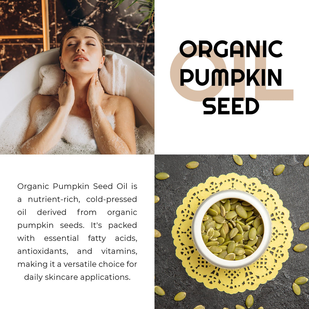 Premium Nature Organic Pumpkin Seed Oil – Cold-Pressed & Unrefined, 4oz, 100% Pumpkin Seed for Skin & Hair