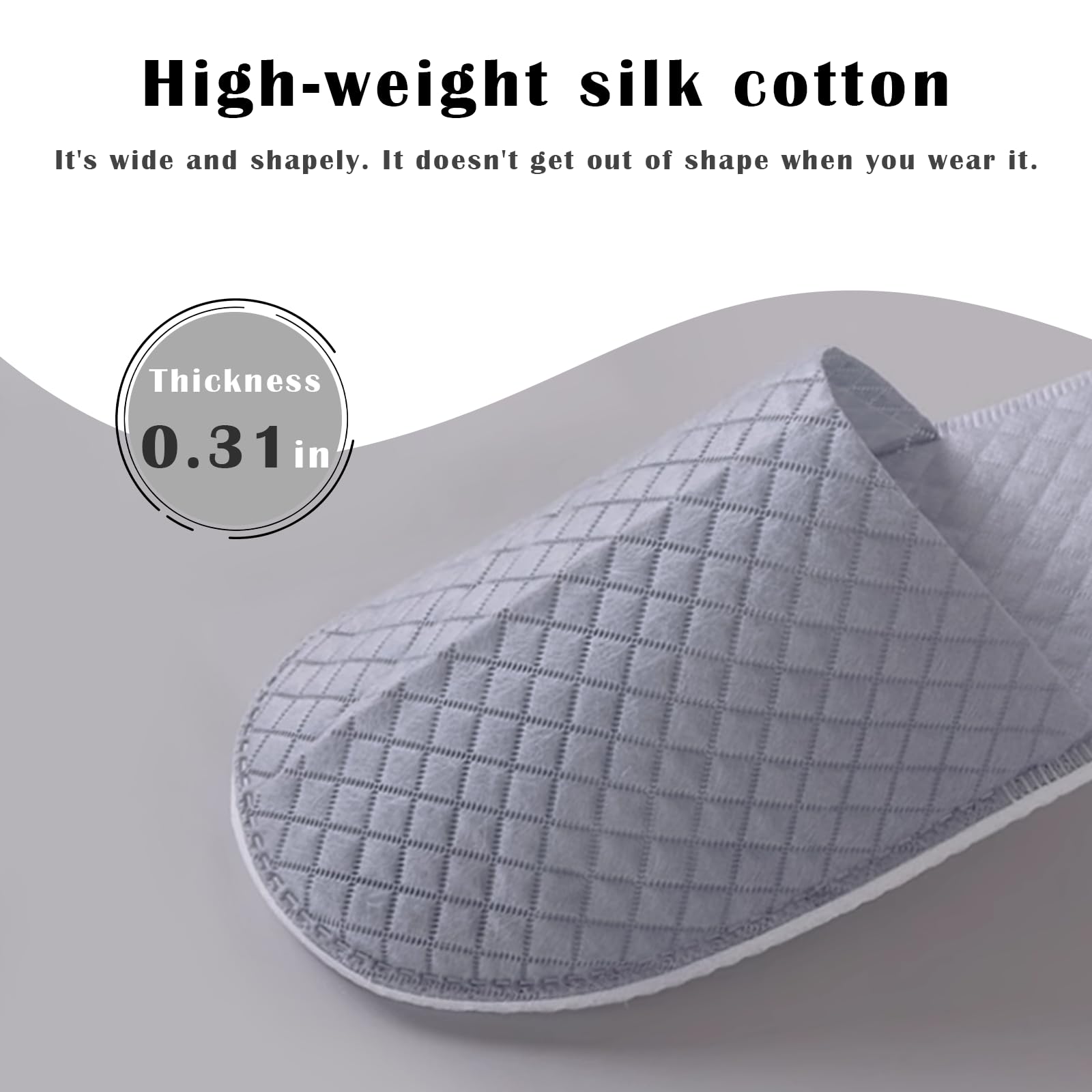 16 Pack Premium Spa Slippers – Cooling, Breathable, Non-Slip for Hotels, Travel & Home (Gray)