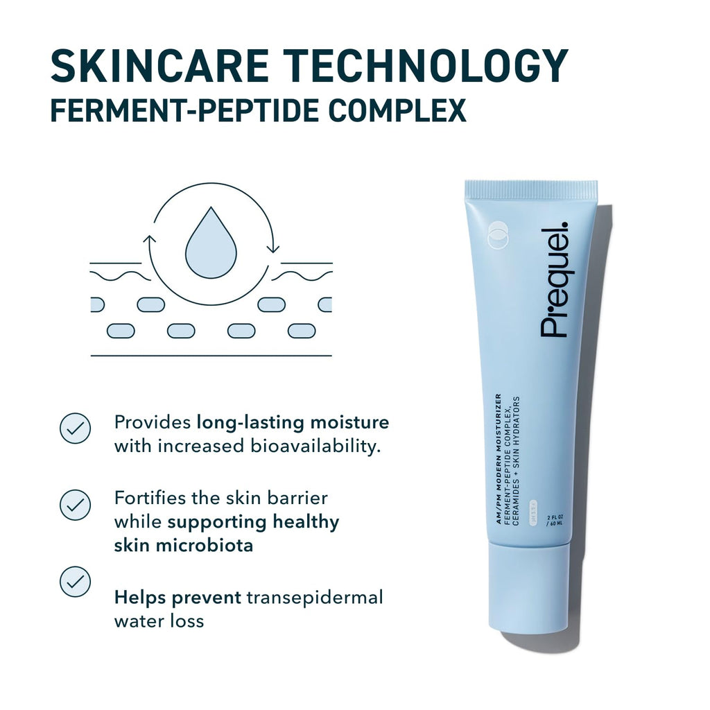 Prequel Skin AM/PM Modern Moisturizer – Hydrating Face Cream with Peptides, Ceramides & Glycerin