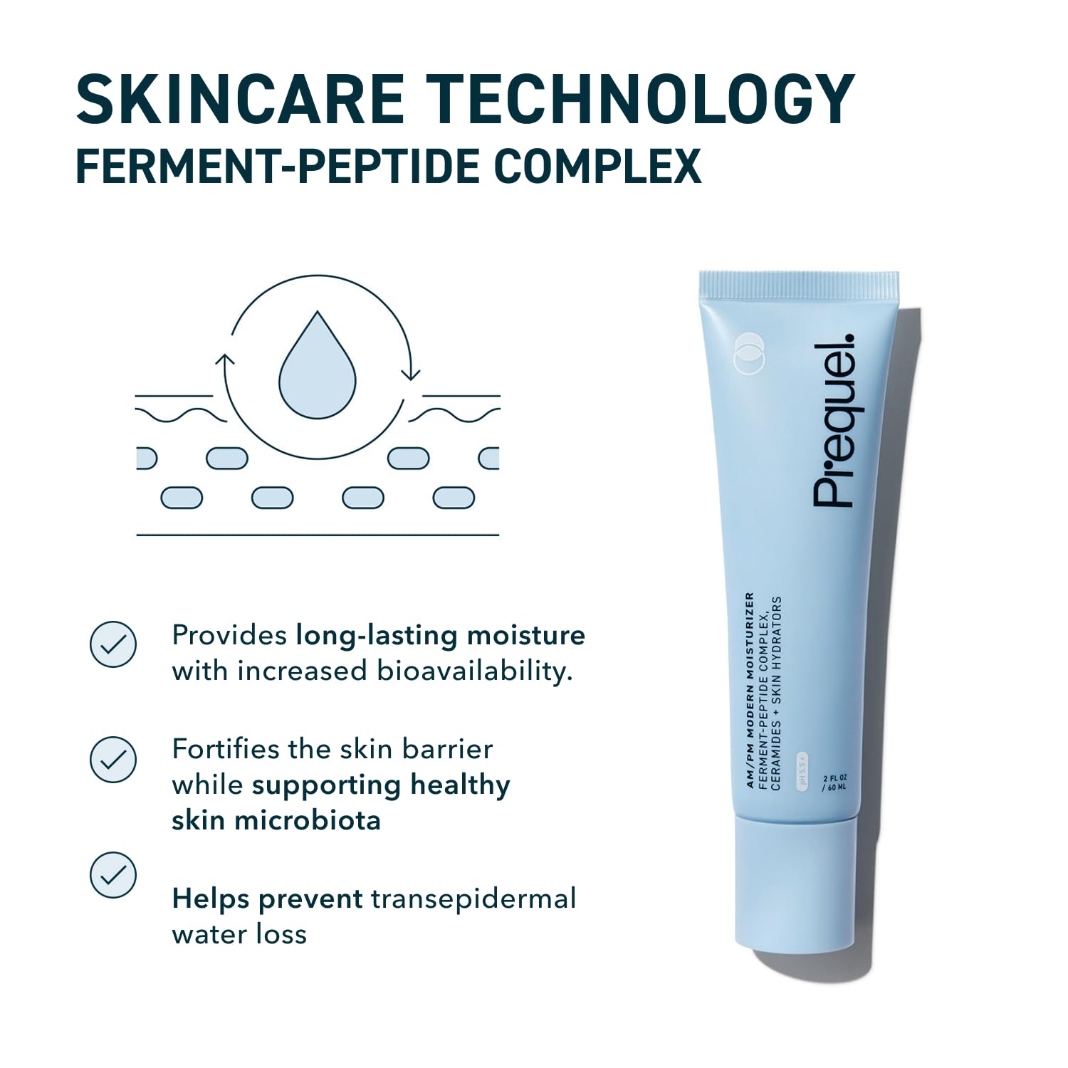 Prequel Skin AM/PM Modern Moisturizer – Hydrating Face Cream with Peptides, Ceramides & Glycerin