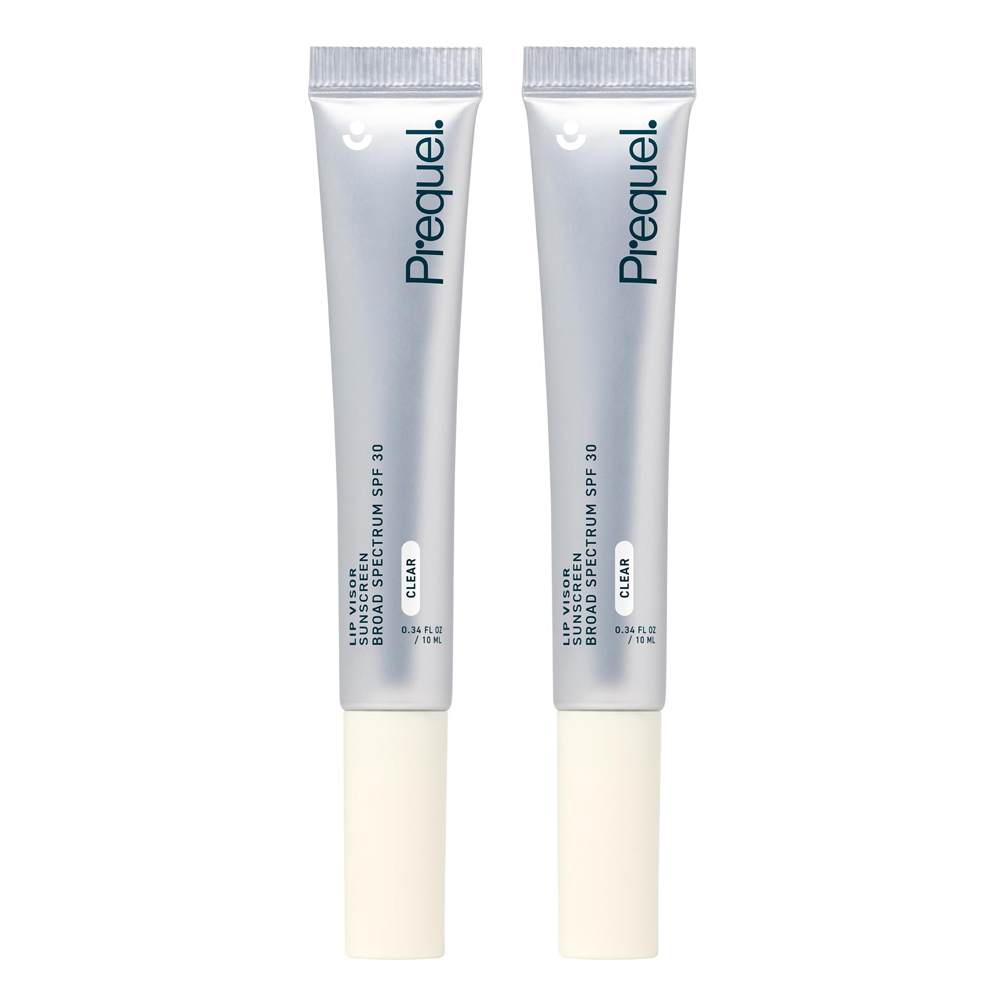 Prequel Skin Lip Visor SPF 30 Lip Balm – Mint, Clear, Non-Sticky, 2-Pack
