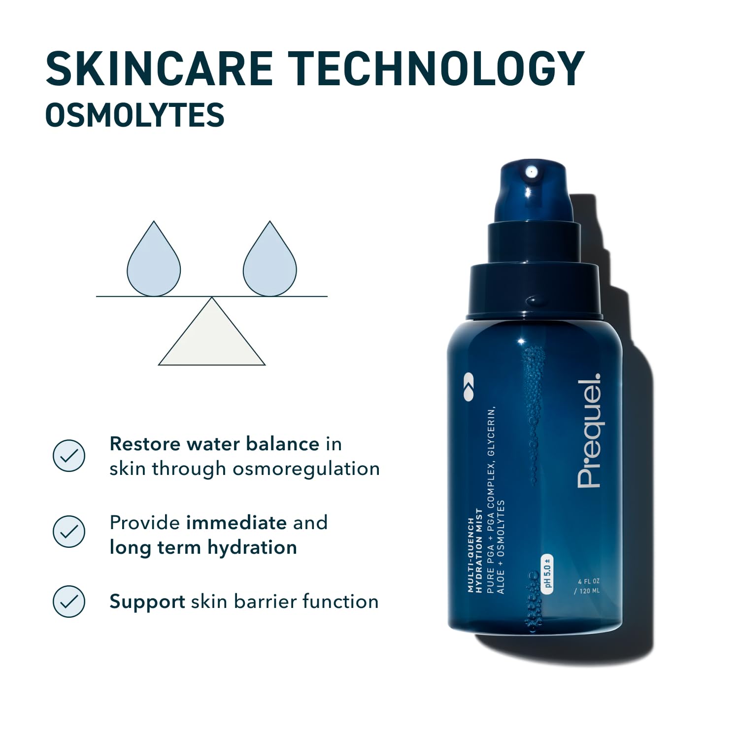 Prequel Skin Multi-Quench Hydration Mist – Lightweight Facial Spray with PGA & Niacinamide
