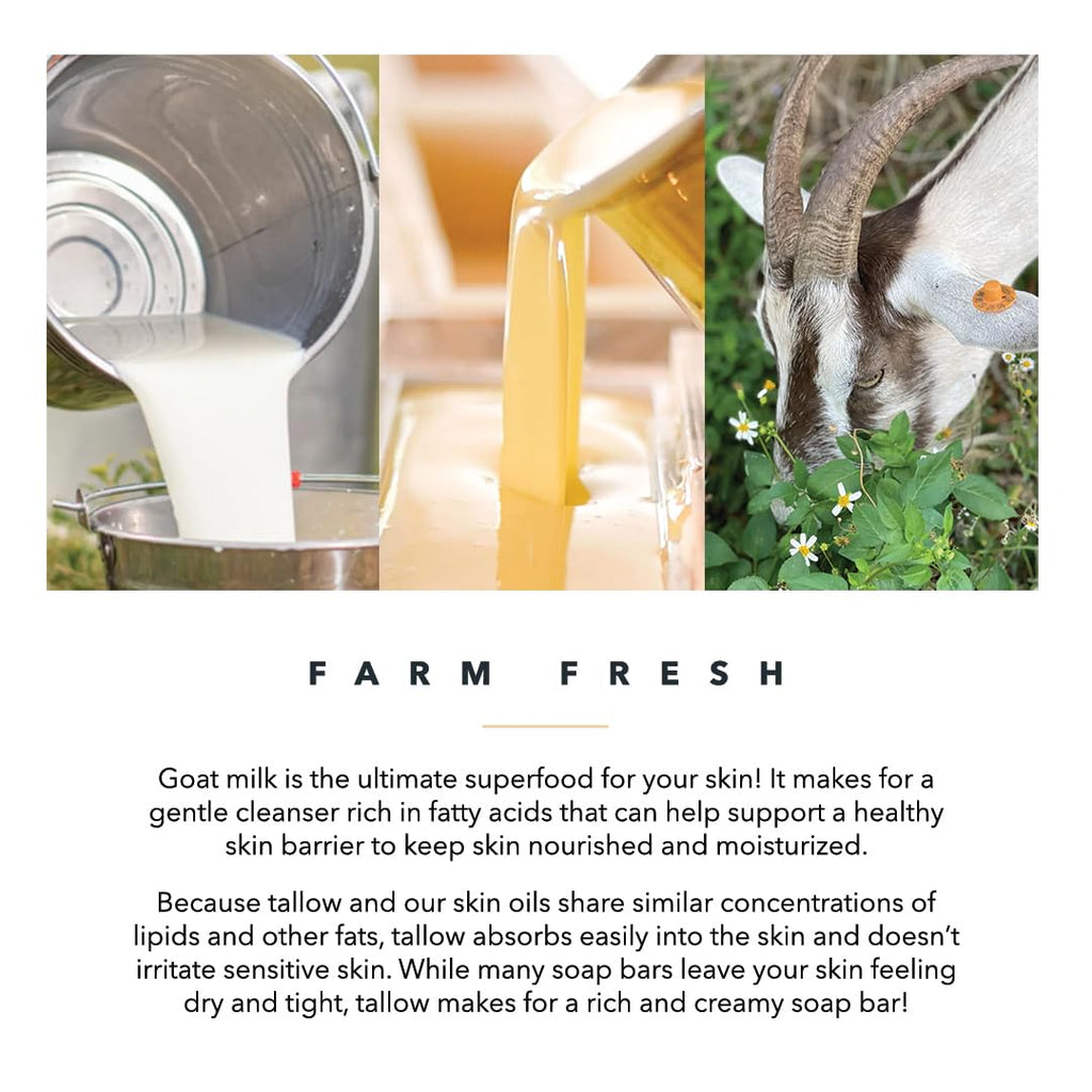 Pretty Farm Girl Pure Tallow + Honey Soap Bar — Fragrance Free for Sensitive Skin