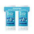 Pretty Frank Aluminum-Free Deodorant Stick – Unscented, Baking Soda-Free (2-Pack)