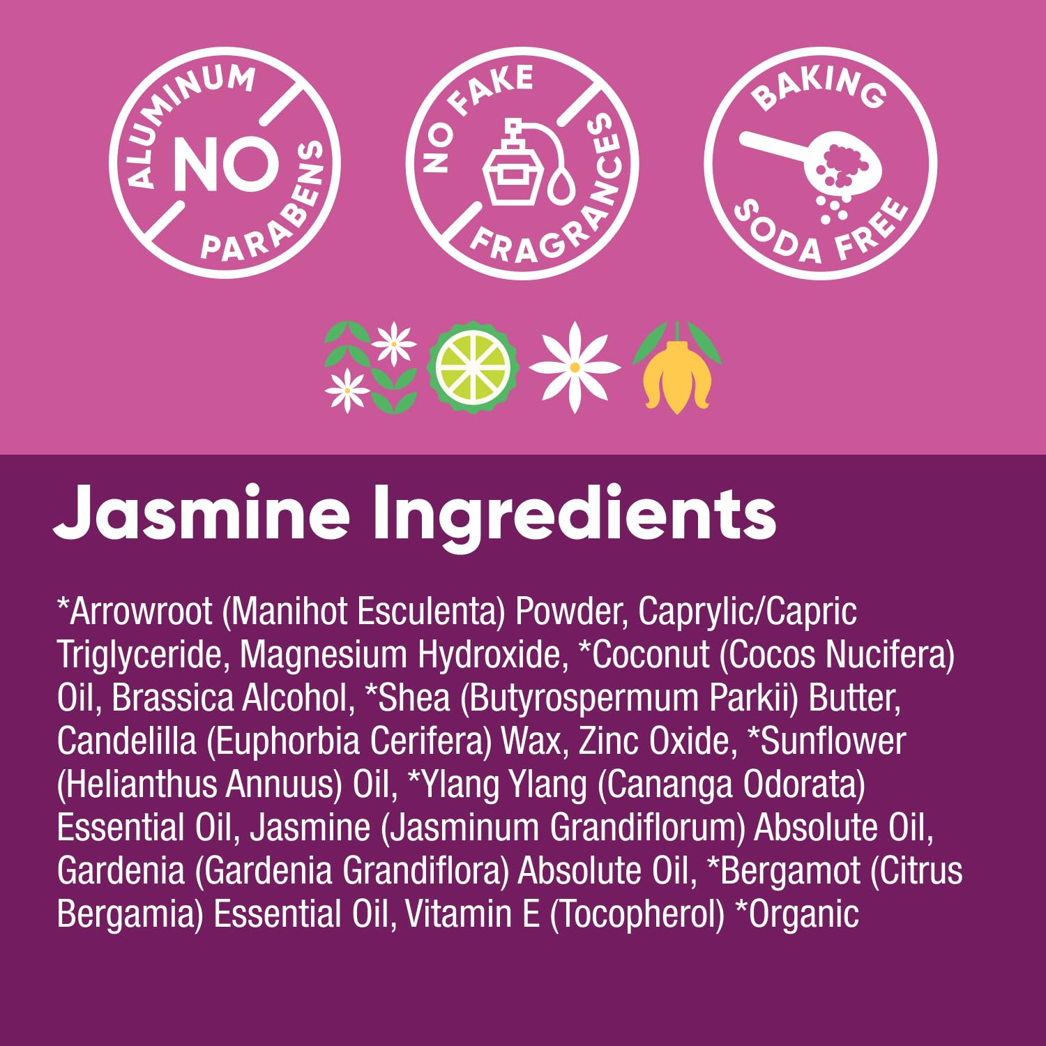 Pretty Frank Jasmine Aluminum-Free Deodorant Stick – Baking Soda-Free, Sensitive Skin Friendly, 1-Pack
