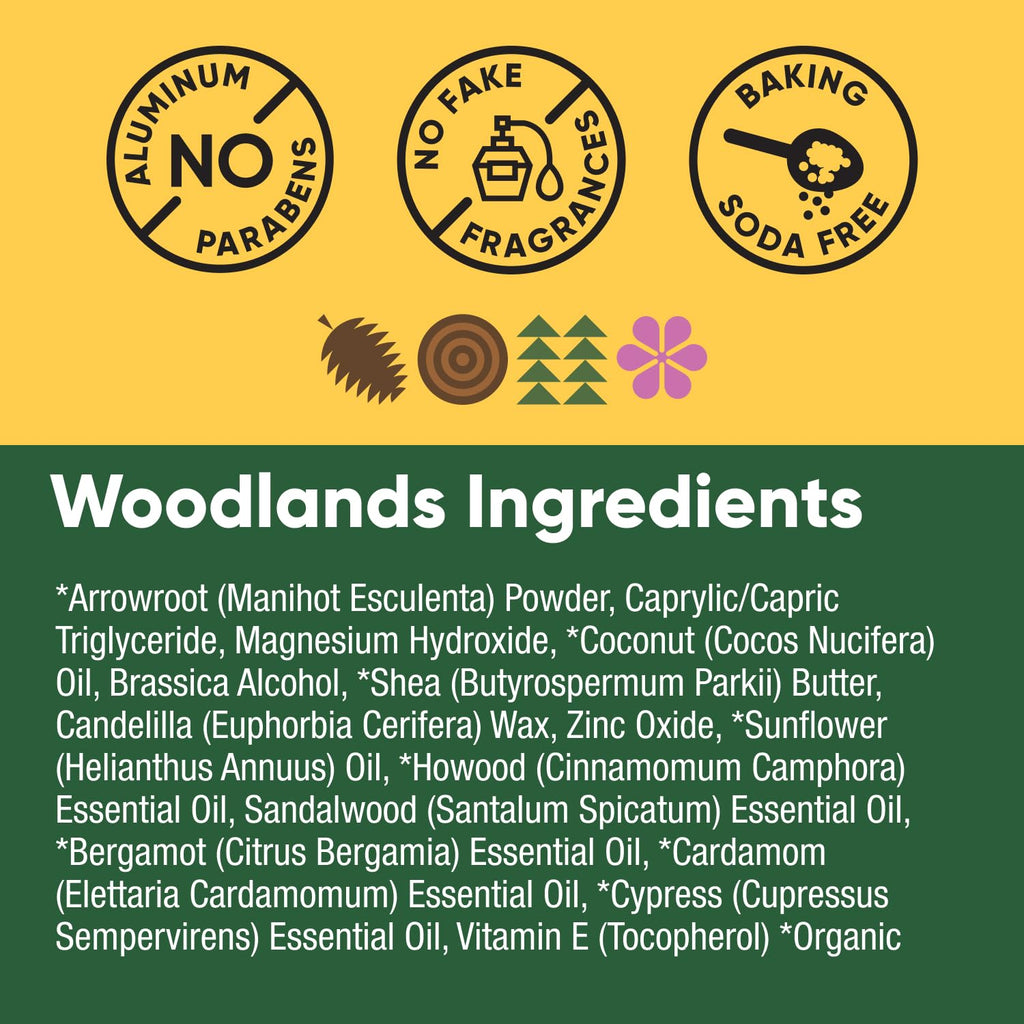 Pretty Frank Woodlands Aluminum-Free Deodorant Stick – Baking Soda-Free, 2-Pack