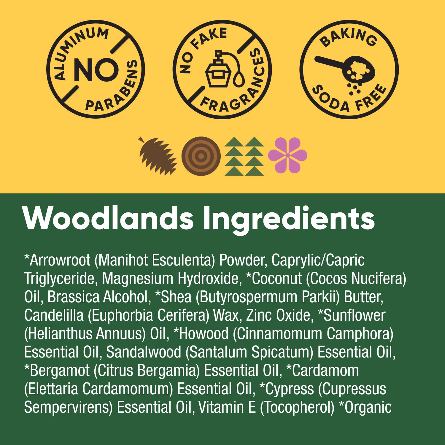 Pretty Frank Woodlands Aluminum-Free Deodorant Stick – Baking Soda-Free, 2-Pack