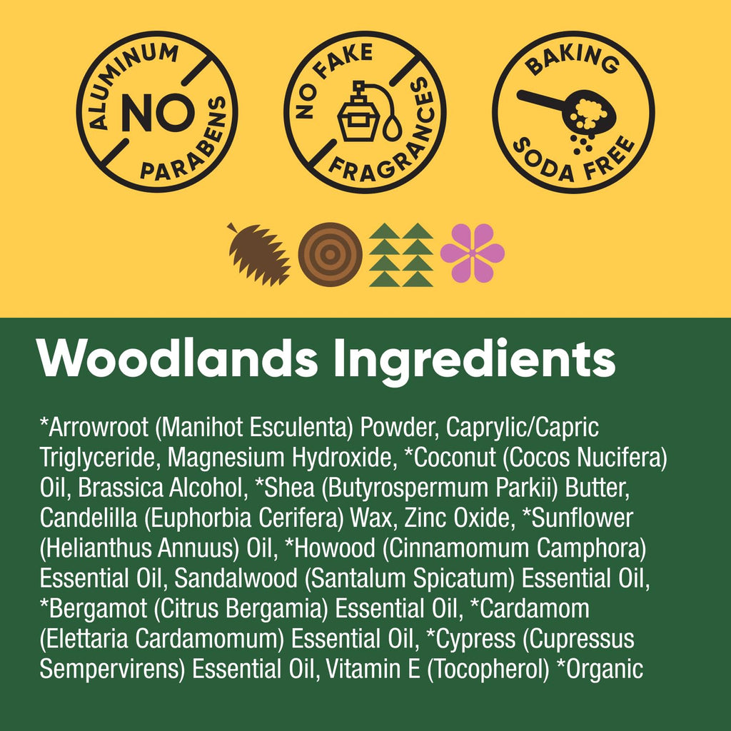 Pretty Frank Natural Aluminum-Free Deodorant Stick – Woodlands, Baking Soda-Free for Sensitive Skin