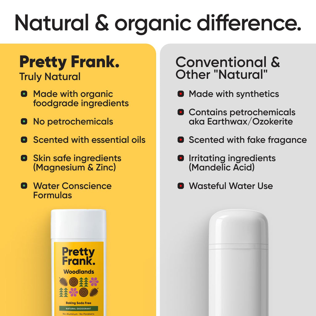 Pretty Frank Woodlands Aluminum-Free Deodorant Stick – Baking Soda-Free, 2-Pack