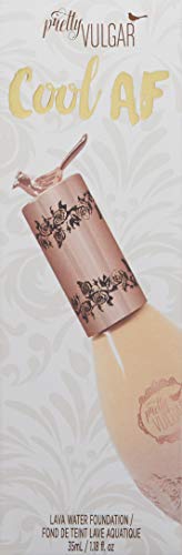 Pretty Vulgar Cool AF Lava Water Foundation – Full Coverage Matte, Charcoal Detox, Moringa Hydration, Vegan