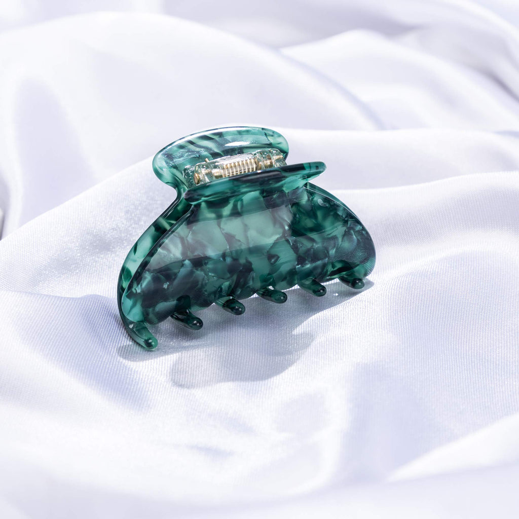 Prettyou Handmade Celluloid Barrette – French Design Tortoise Forest Hair Claw