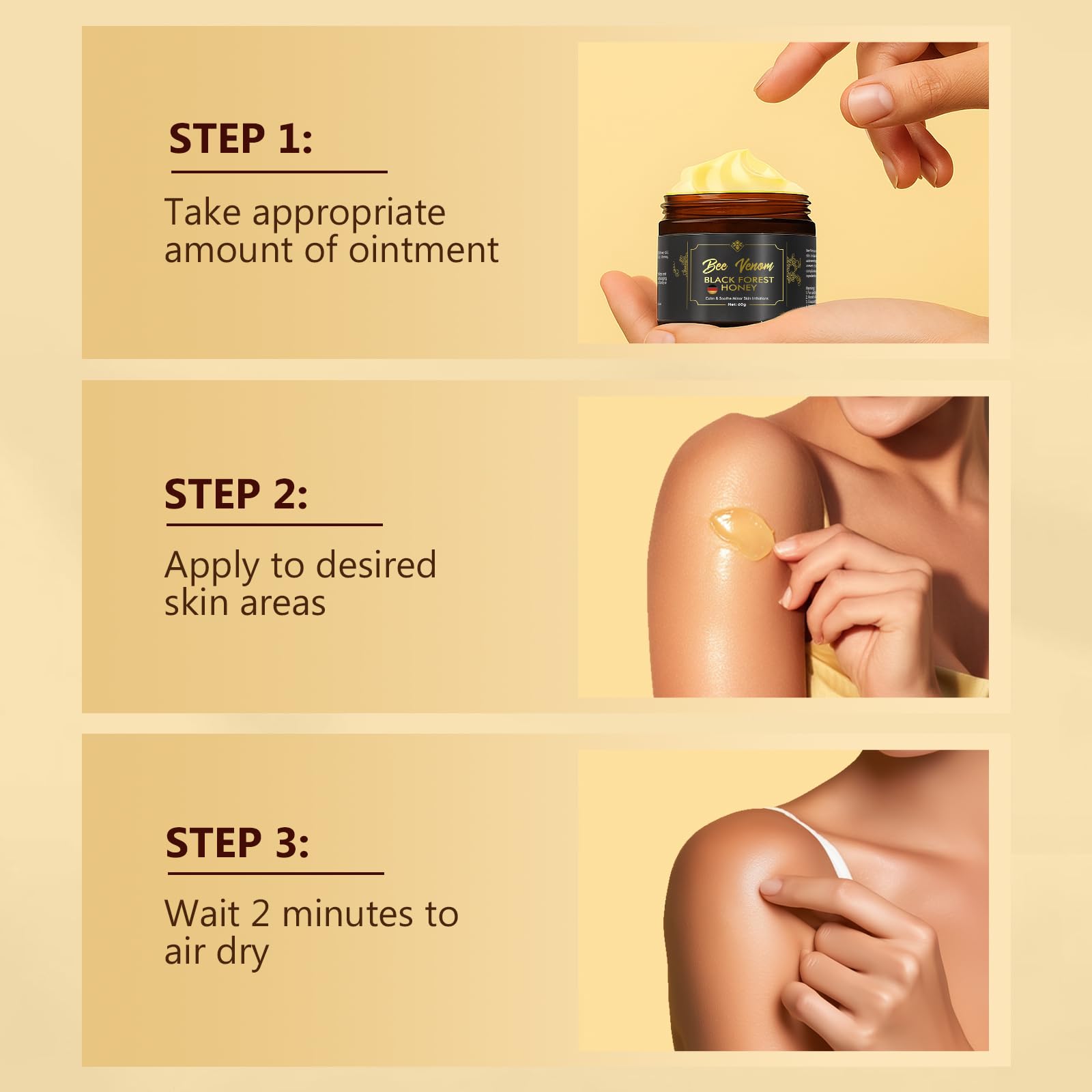Prettypum Bee Venom Skin Treatment Cream – Face Lifting & Firming, 2 Fl Oz