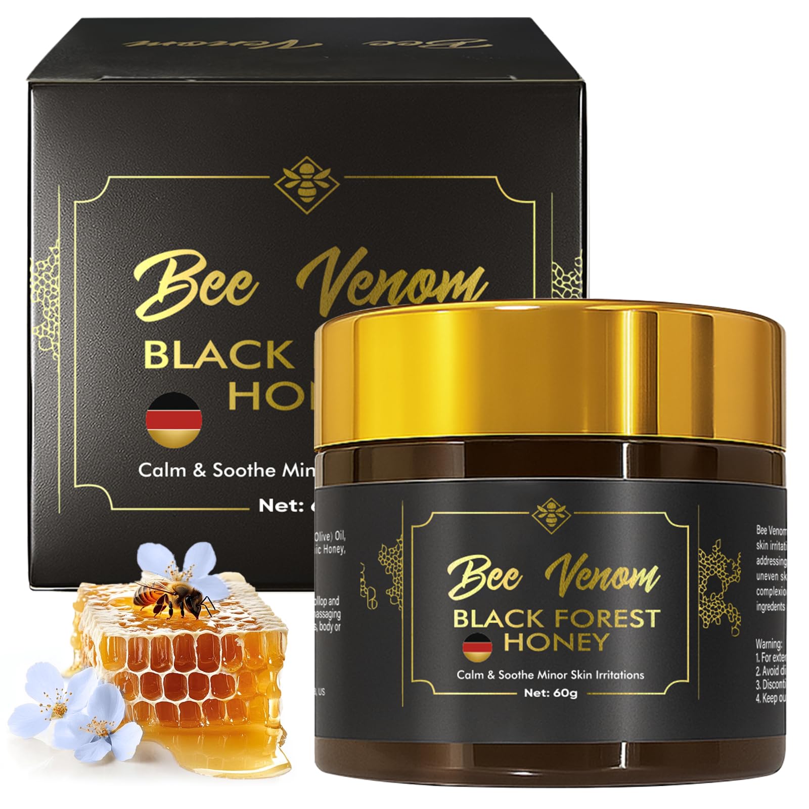Prettypum Bee Venom Skin Treatment Cream – Face Lifting & Firming, 2 Fl Oz