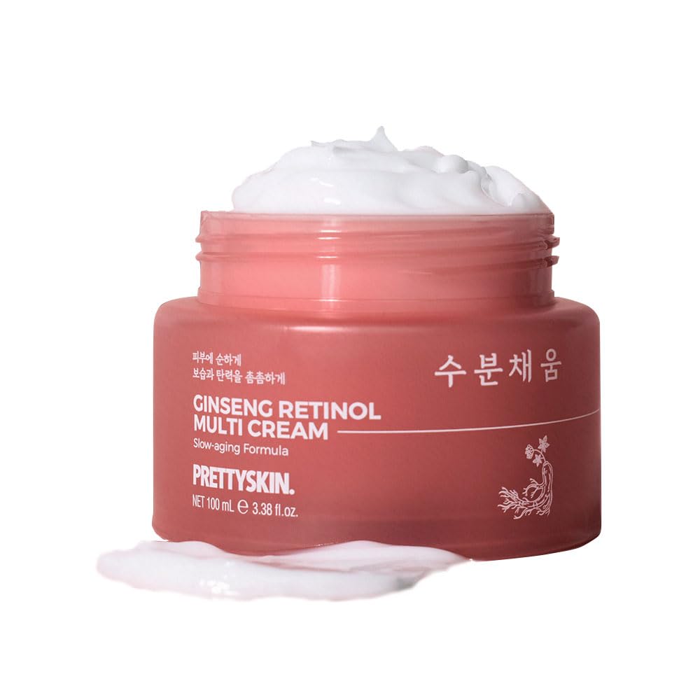 PRETTYSKIN Ginseng Extract & Retinol Multi Cream | Hydrating Facial Moisturizer | 3.38 fl.oz
