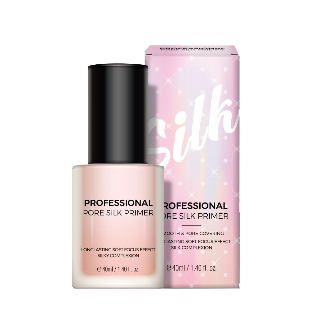 PRETTYSKIN Pore Silk Primer – 40ml / 1.40fl oz, Titanium Dioxide, Long-Lasting Non-Sticky Pore Blur