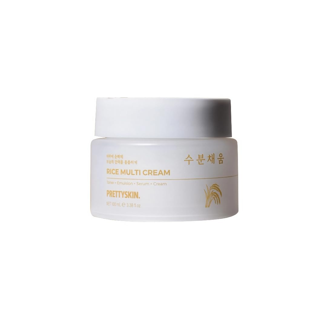 PRETTYSKIN Rice Amino Acid Multi Moisturizing Cream | 4-in-1 Toner, Emulsion, Serum & Cream