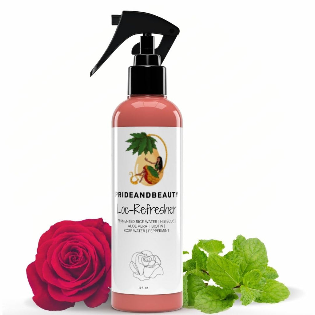 Pride and Beauty Rose Water Locs Spray – Daily Hydration, Rose Water & Peppermint Scalp Moisturizer (8 oz)