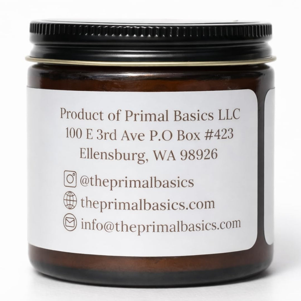 Primal Basics 100% Grass Fed & Grass Finished Whipped Beef Tallow Moisturizer – Unscented, USA Made (4 oz)