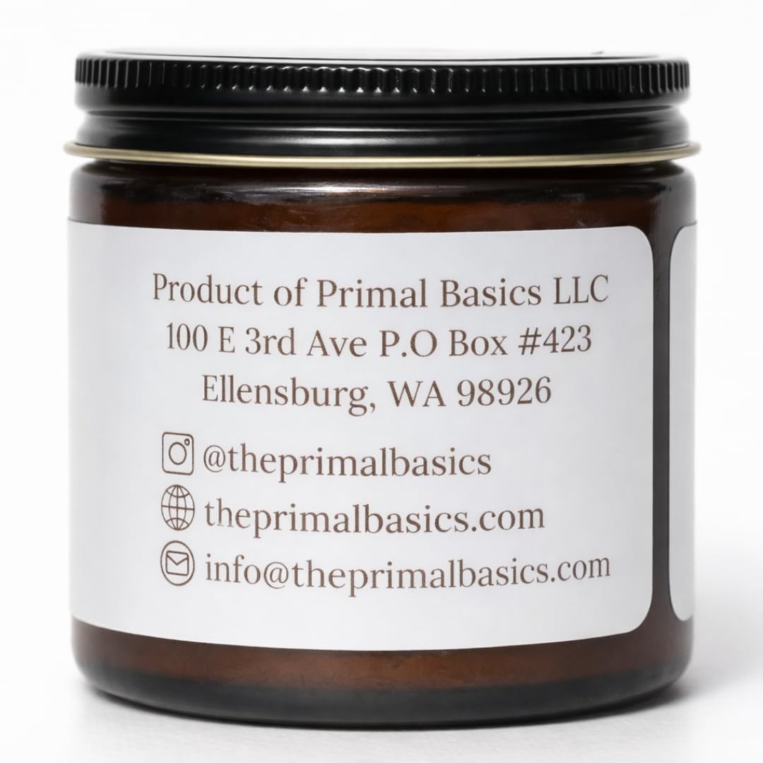 Primal Basics 100% Grass Fed & Grass Finished Whipped Beef Tallow Moisturizer – Unscented, USA Made (4 oz)