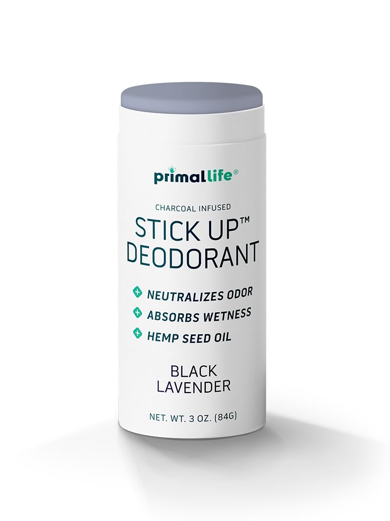 Primal Life Organics Stick Up Natural Deodorant - Bentonite Clay, Lavender | 3 oz