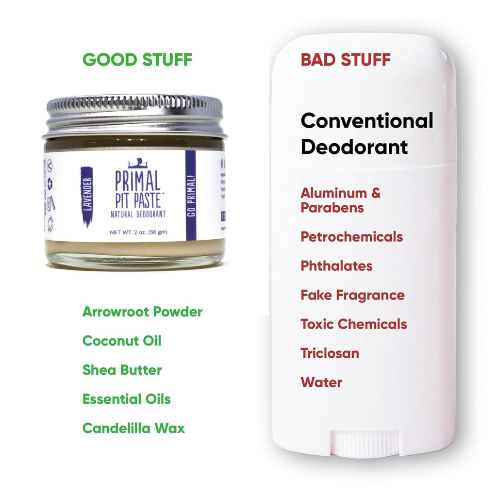 Primal Pit Paste Patchouli Aluminum-Free Deodorant | All-Day Odor Control for Women & Men | Organic Ingredients & Skin-Safe Formula
