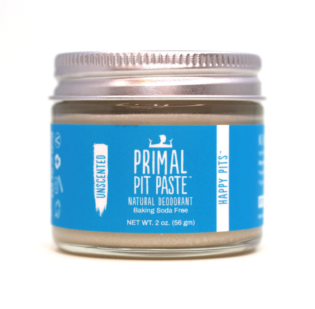 Primal Pit Paste Unscented Natural Deodorant – Aluminum-Free, Baking Soda-Free, Sensitive Skin (1-Pack)