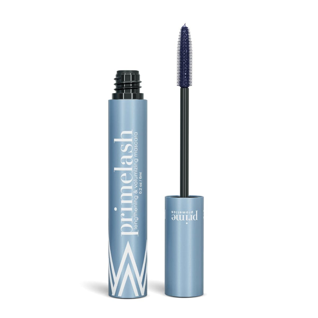 PrimeLash Mascara for Mature Lashes by PRIME PROMETICS – Volumizing, Lengthening, Hypoallergenic (Blue)