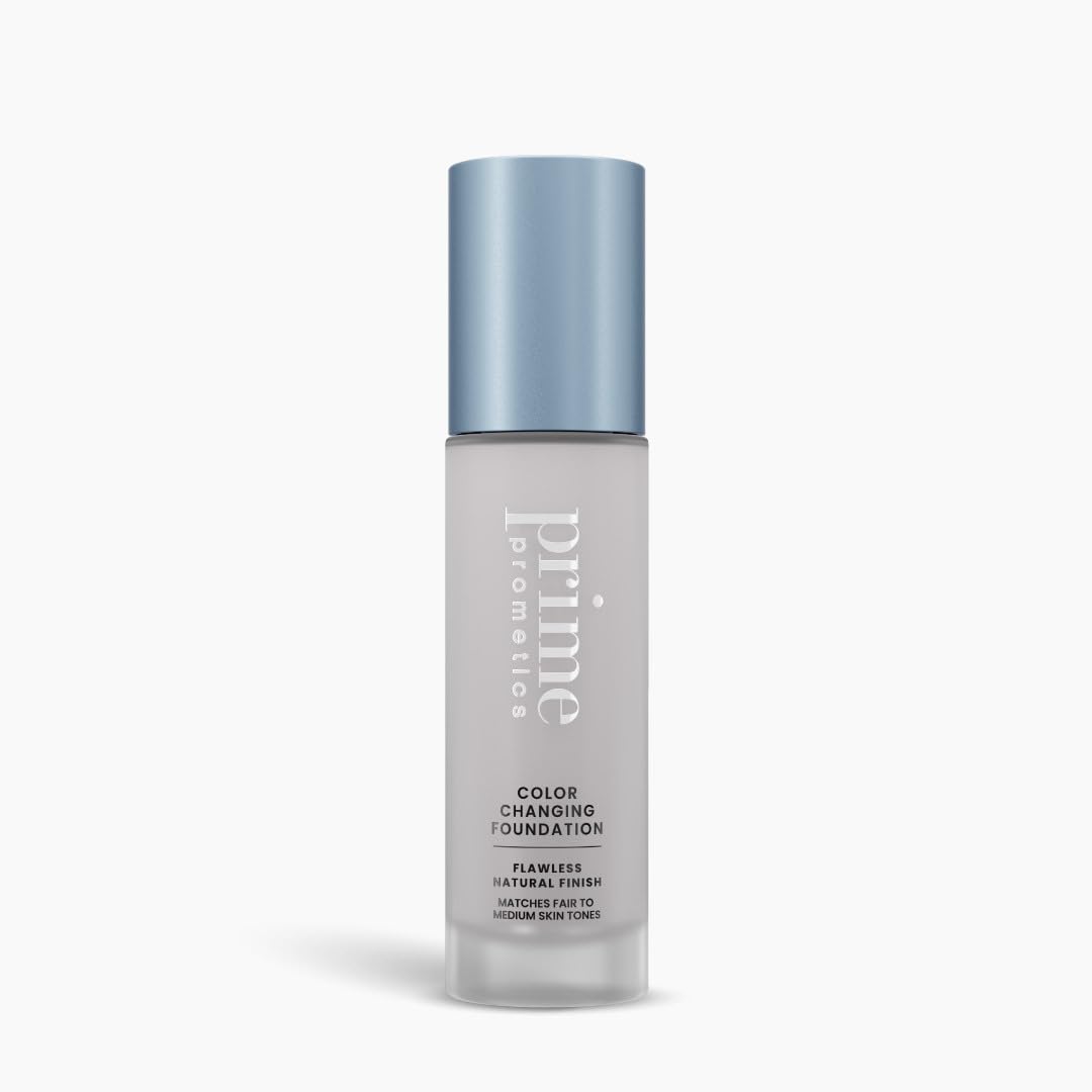 Prime Prometics Color Changing Foundation for Mature Women | Self-Adjusting Shade, Buildable Coverage, 12-Hour Wear