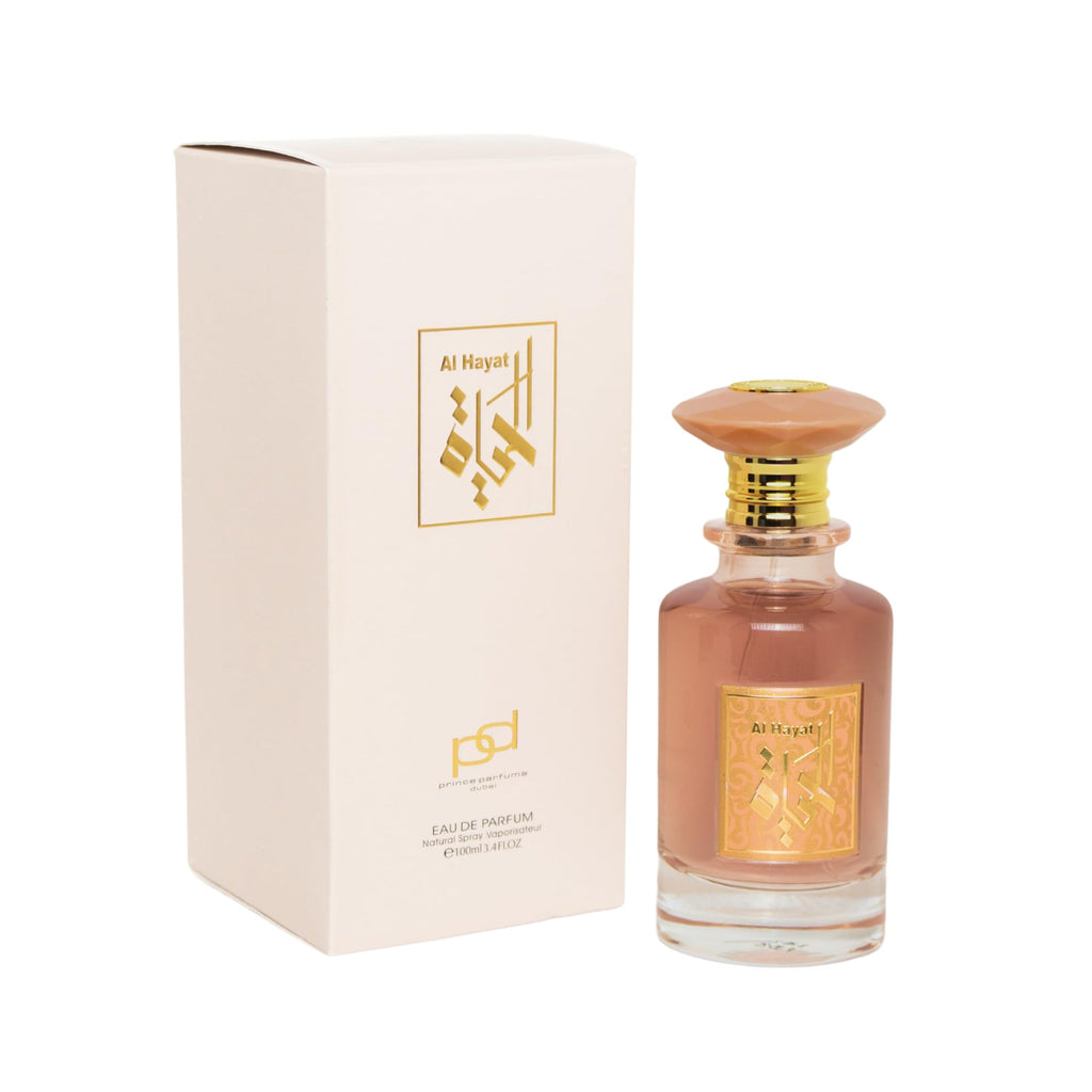 Prince Parfums Dubai – Al Hayat Eau de Parfum for Women | 3.4 oz Radiant Fruity Florals with Jasmine & Amber