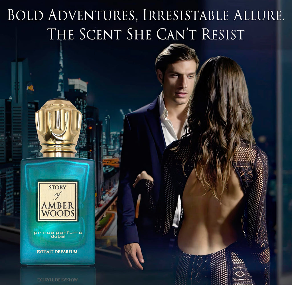 Prince Parfums Dubai Amber Woods – Extrait de Parfum for Men | Deep Amber, Cedar & Vetiver