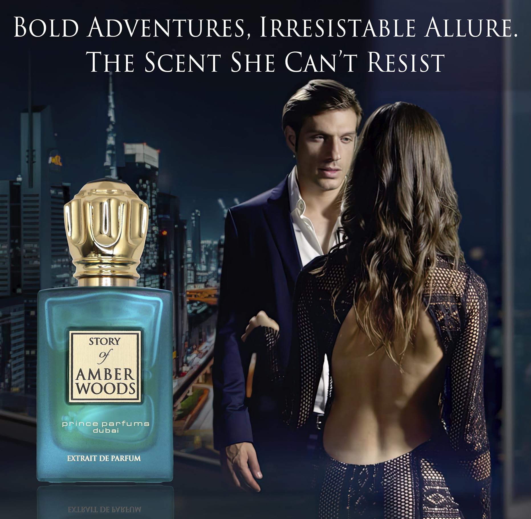 Prince Parfums Dubai Amber Woods – Extrait de Parfum for Men | Deep Amber, Cedar & Vetiver