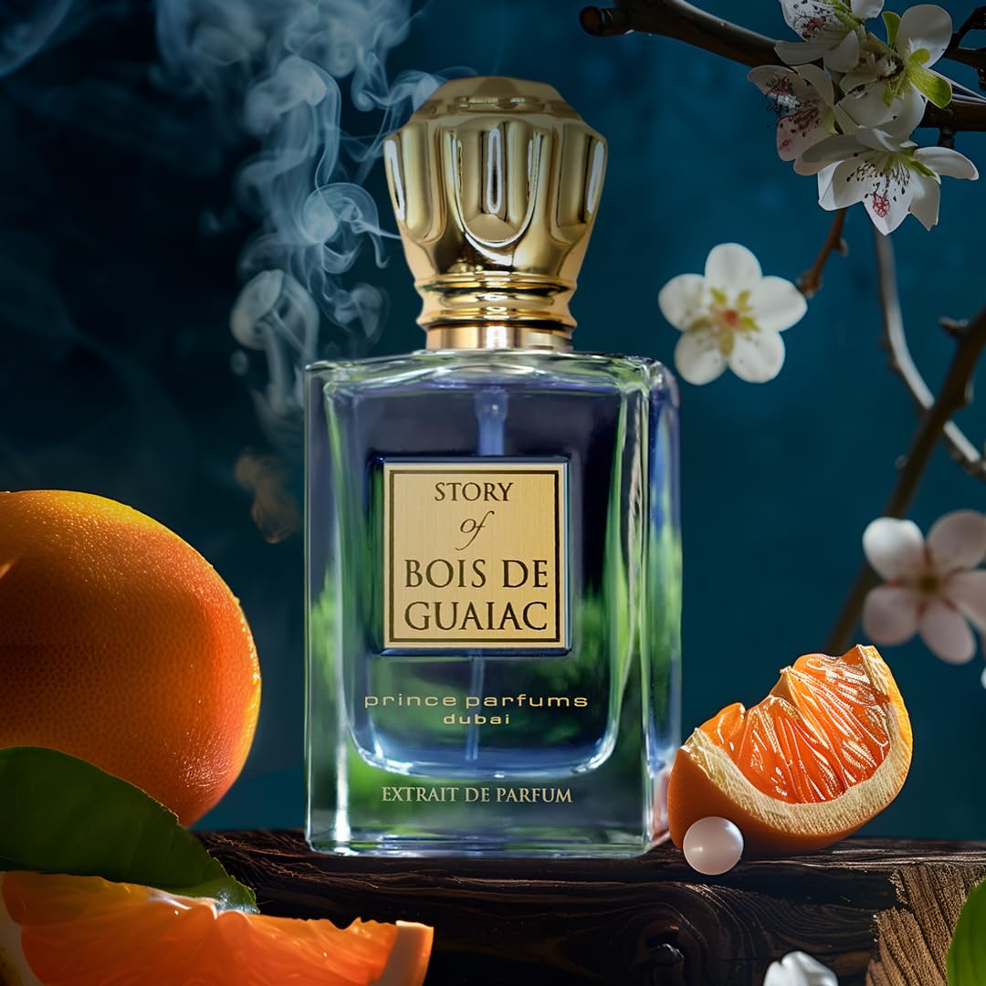 Prince Parfums Dubai Bois de Guaiac Extrait de Parfum for Men – Exotic Woods, Citrus & Amber