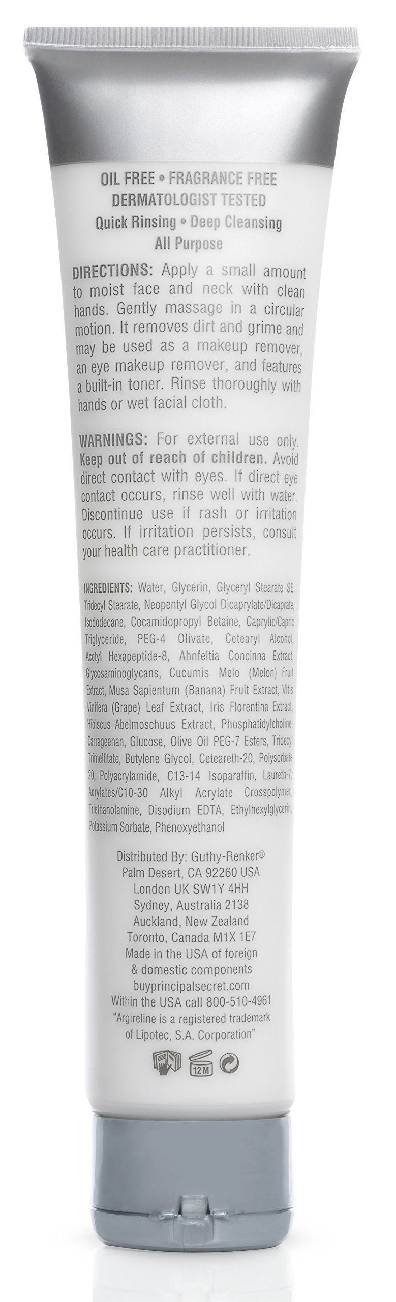 Principal Secret Reclaim with Argireline – Total Facial Cleanser (6 oz)