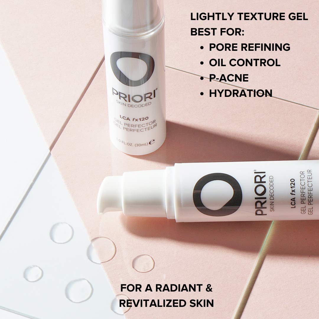 PRIORI Gel Perfector — Acne & Oily Skin Treatment | Salicylic & Lactic Acid, Vitamins A C E | 1 oz