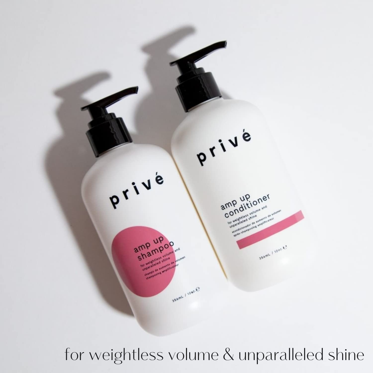 Privé Amp Up Volumizing Shampoo for Fine Hair | Lightweight, Sulfate-Free | Bamboo & Acai