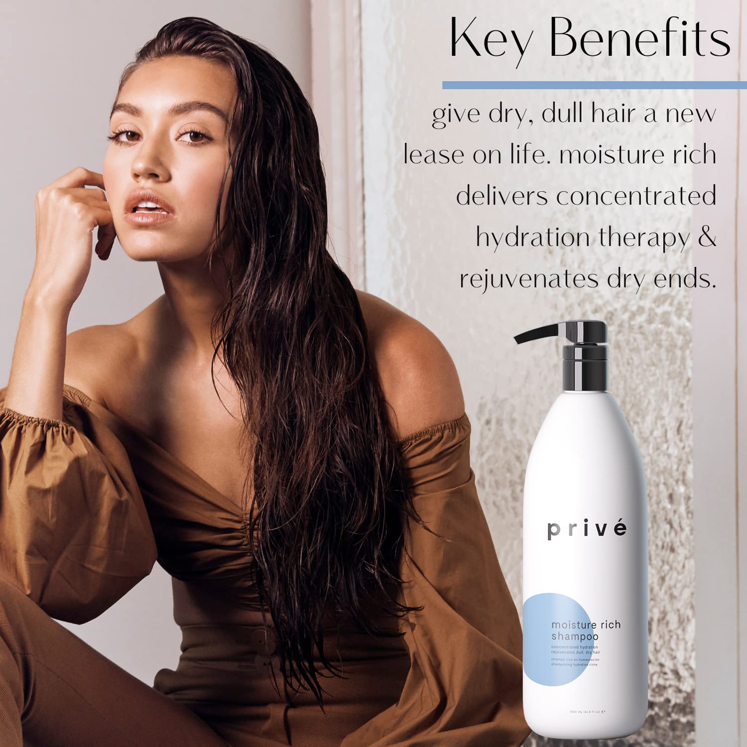 Prive Moisture Rich Shampoo — Extreme Hydration with Shea Butter | Color Safe