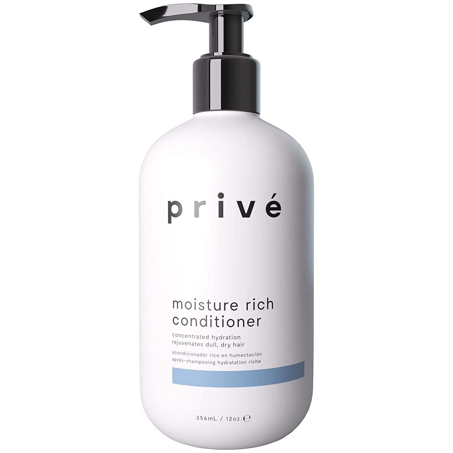 Prive Moisture Rich Conditioner — Nourishes Dry Hair, Smoothes Frizz with Organic Shea Butter (12 oz)
