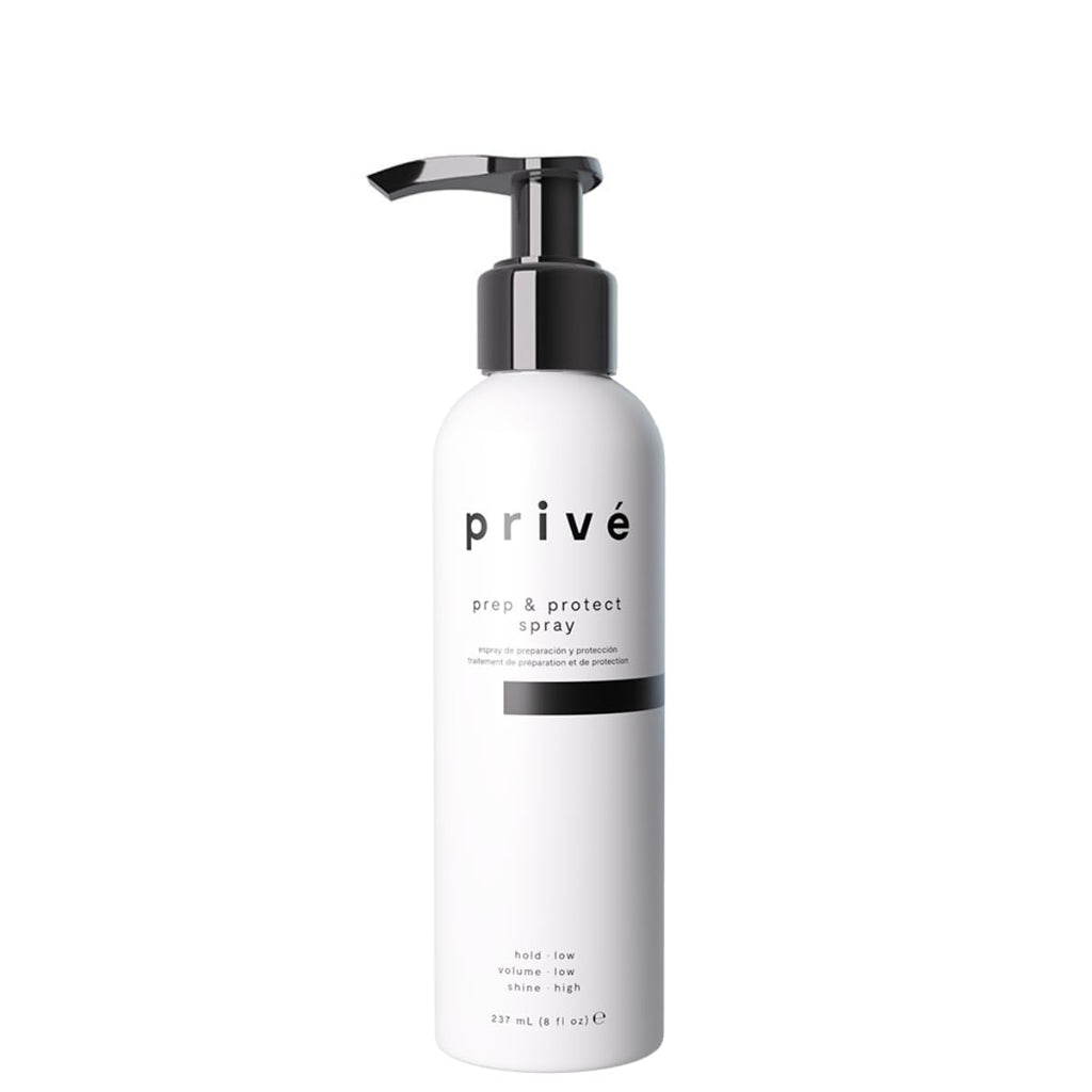Privé Prep & Protect Blow Dry Hair Cream – Lightweight Heat Protectant with Jojoba, Green Tea & Kukui Oil (8 oz)